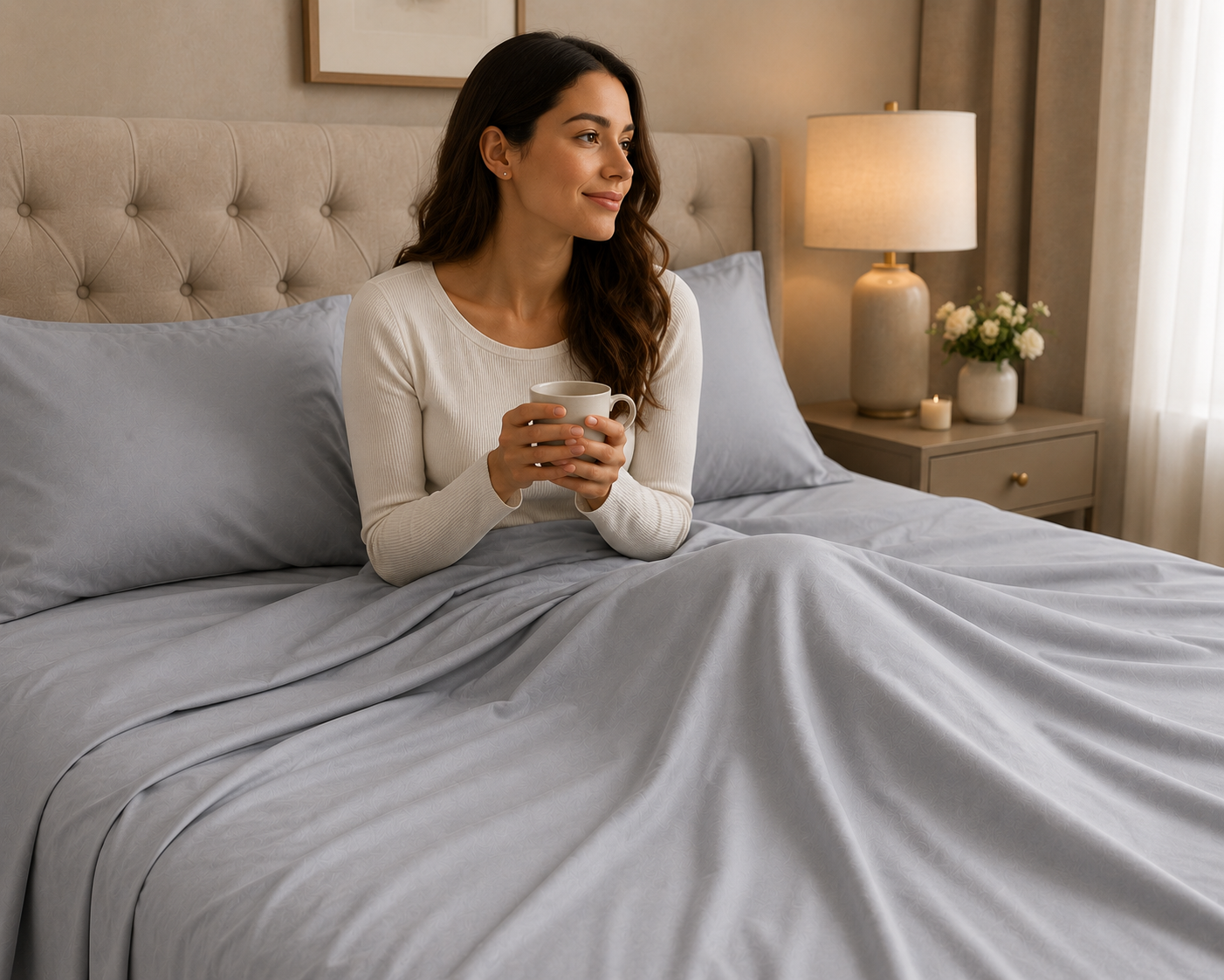 Double Bed Sheet Design HH - Silver
