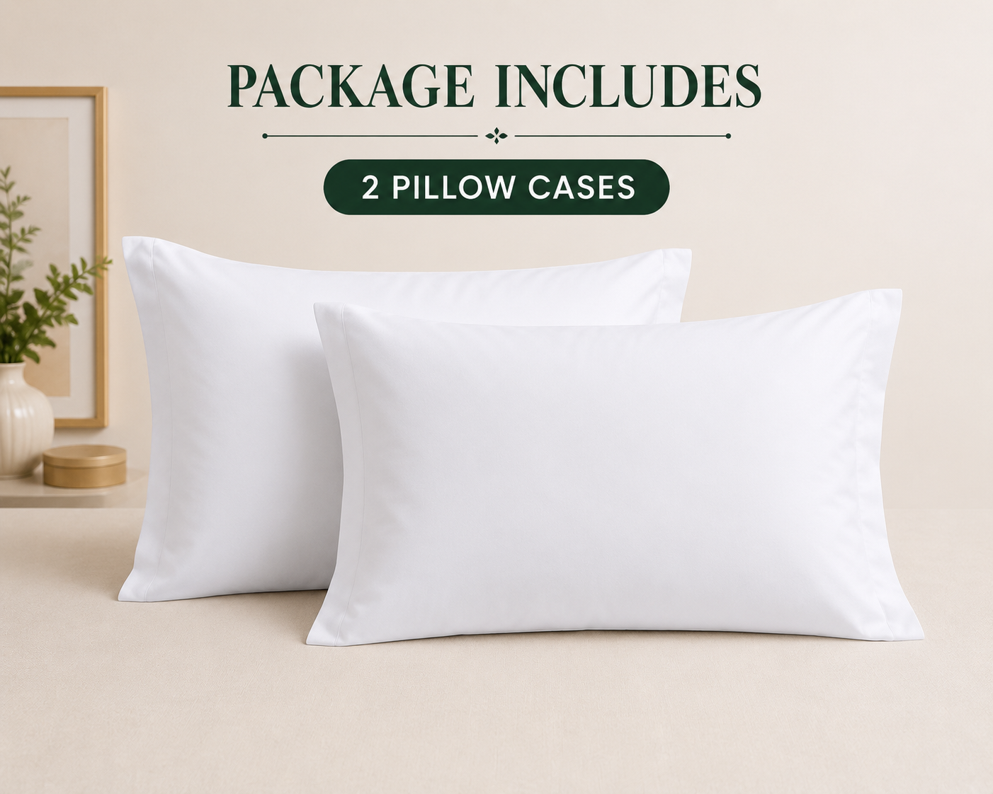 Premium Microfiber Pillow Cases – Set of 4 - White