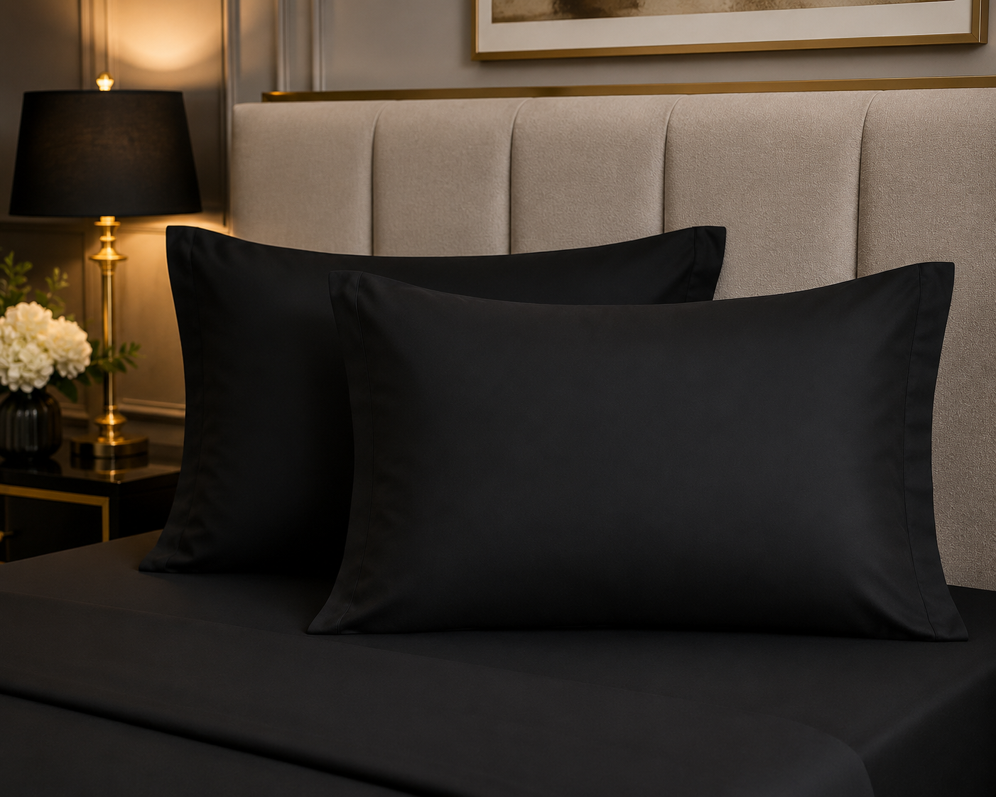 Premium Microfiber Pillow Cases – Set of 4 - Black