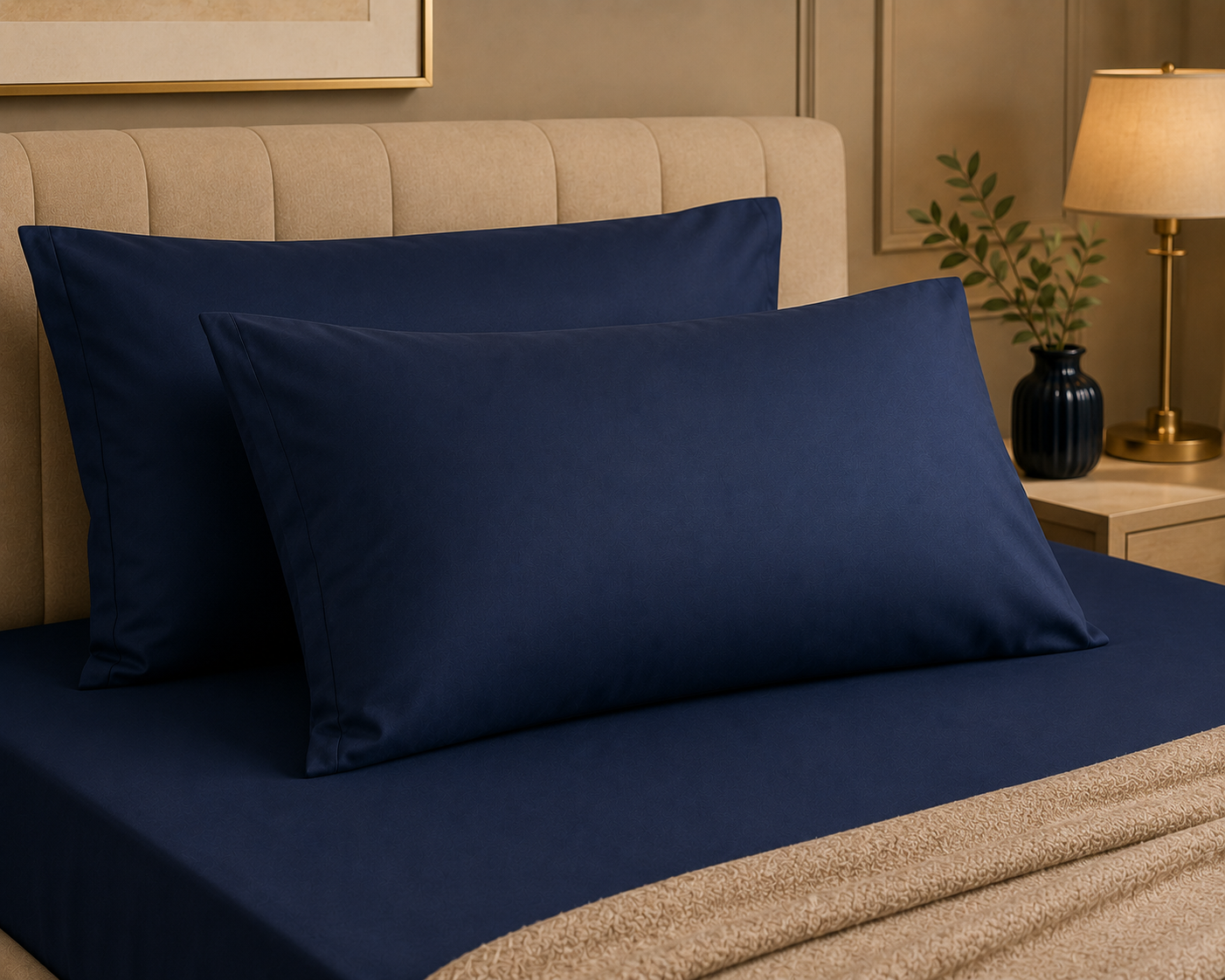 Premium Microfiber Pillow Cases – Set of 4 - Navy