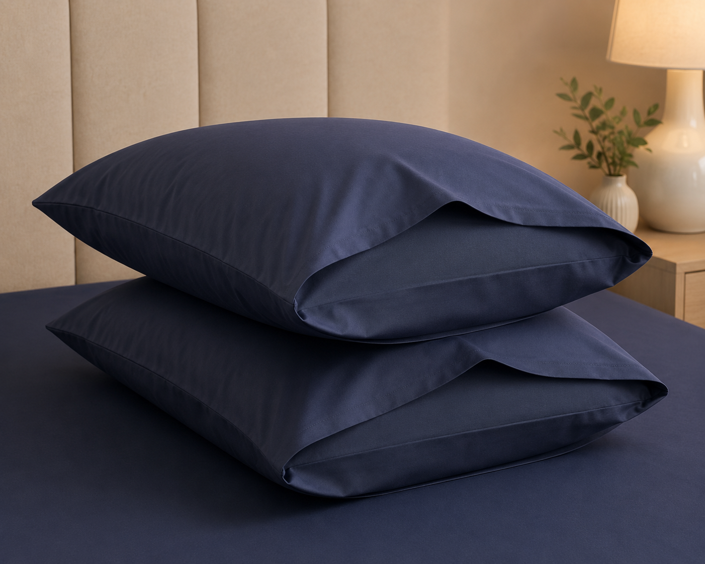 Premium Microfiber Pillow Cases – Set of 4 - Navy