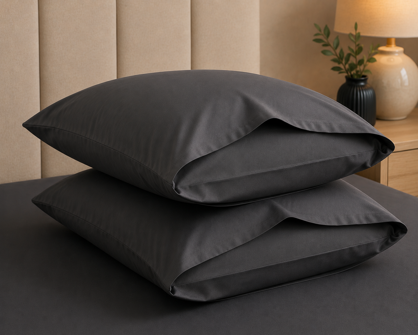 Premium Microfiber Pillow Cases – Set of 4 - Charcoal