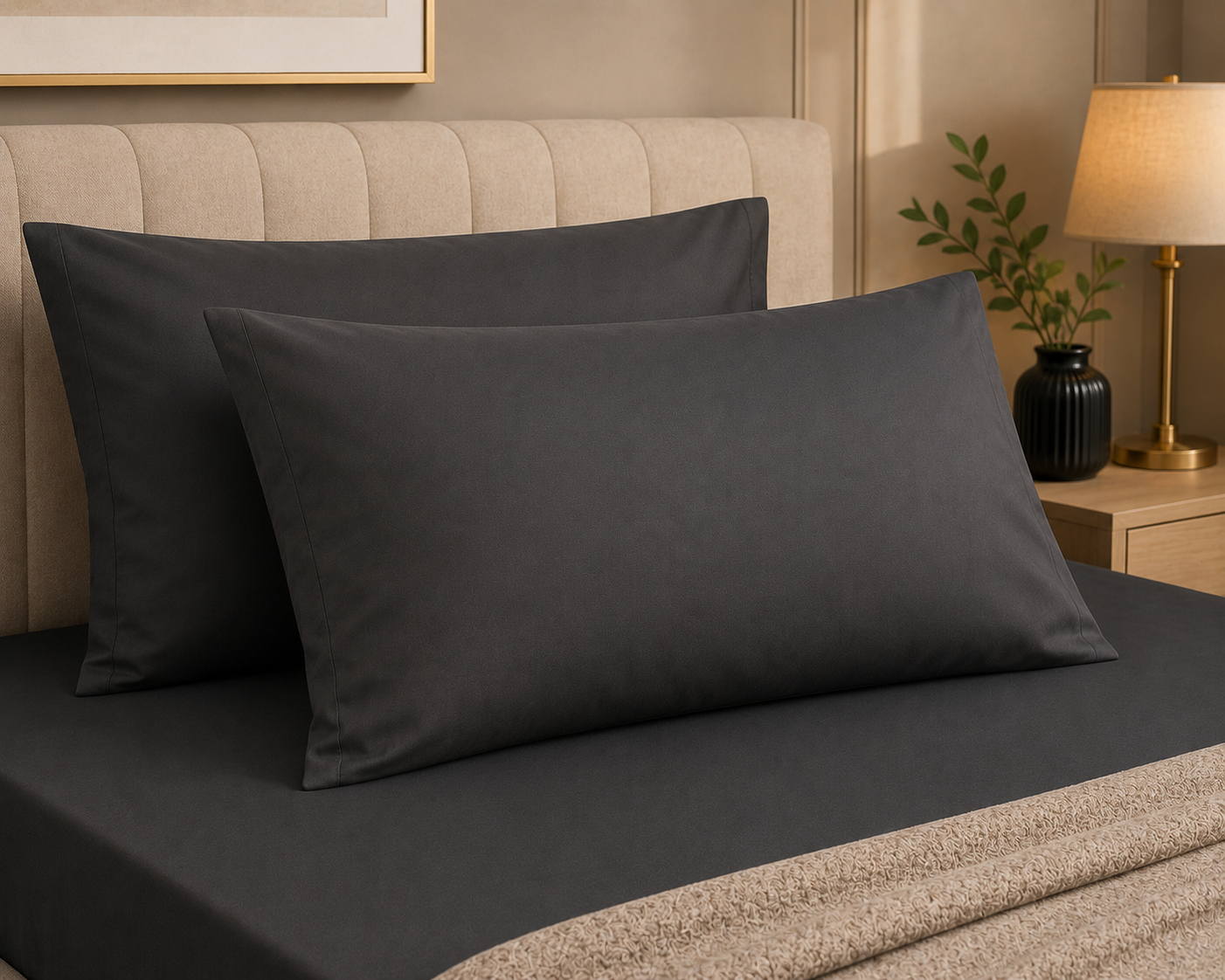 Premium Microfiber Pillow Cases – Set of 4 - Charcoal