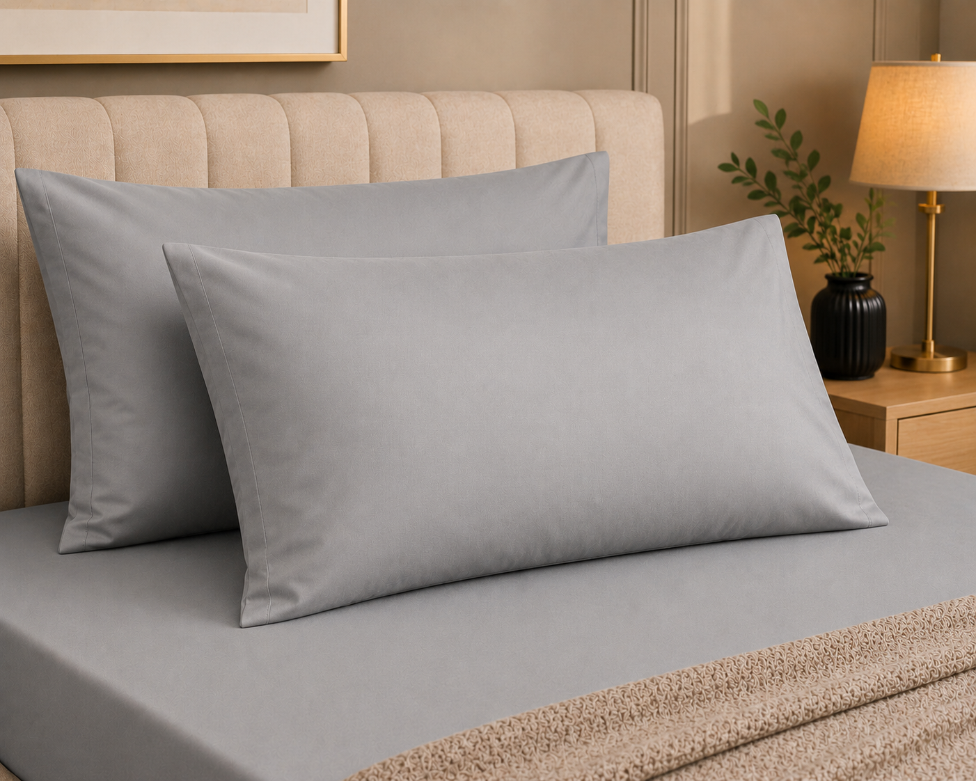 Premium Microfiber Pillow Cases – Set of 4 - Silver