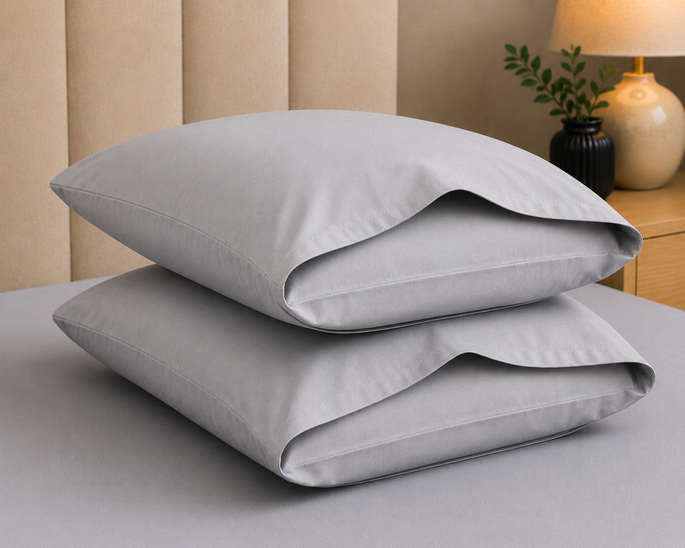 Premium Microfiber Pillow Cases – Set of 4 - Silver