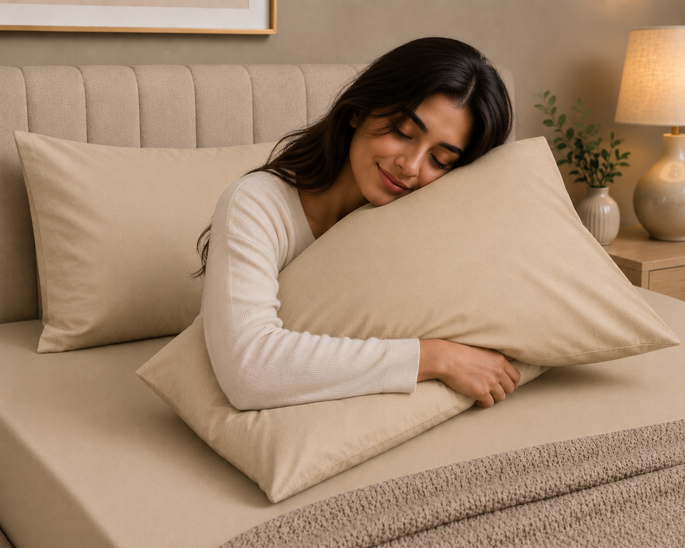 Premium Microfiber Pillow Cases – Set of 4 - Beige