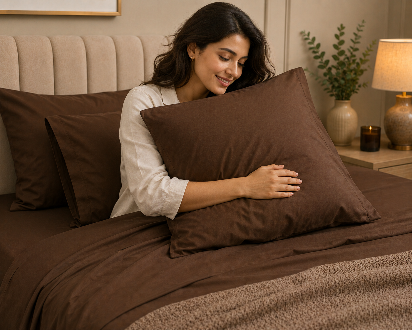 Premium Microfiber Pillow Cases – Set of 4 - Brown