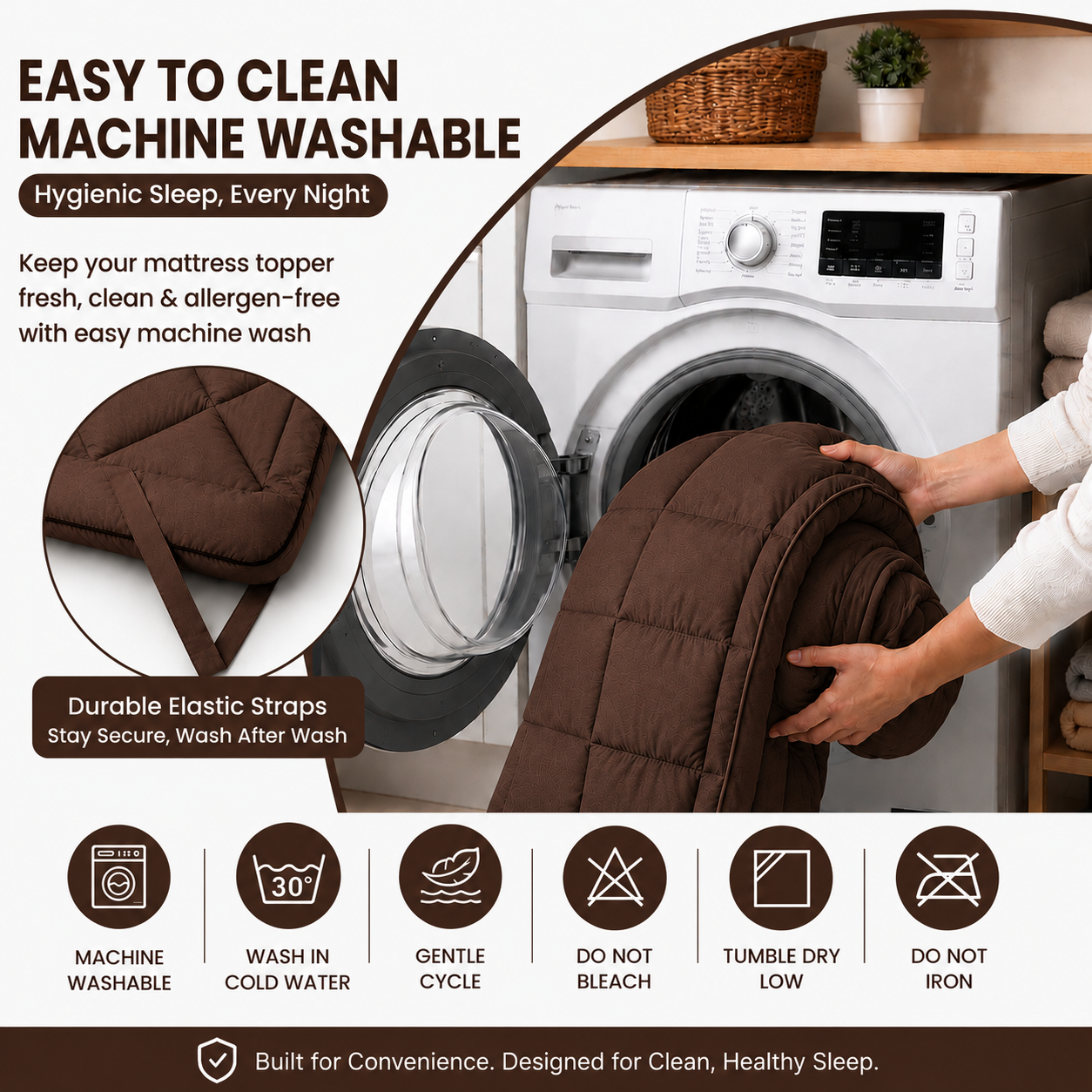 Mattress Topper Brown