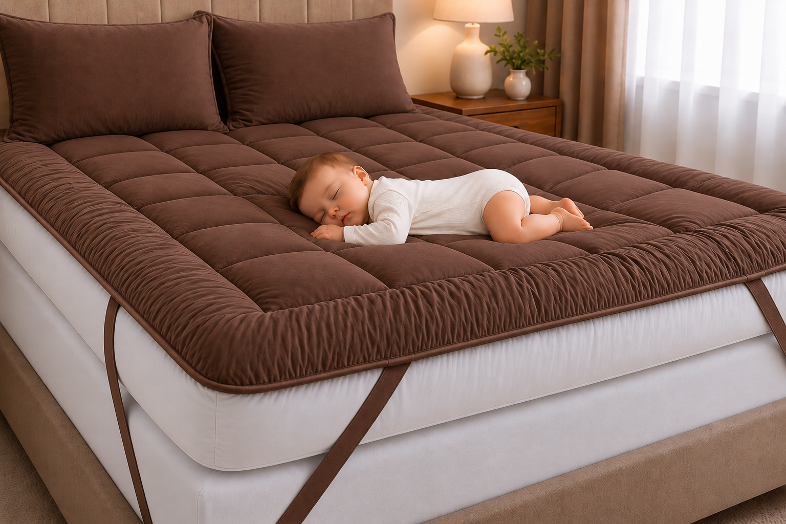 Mattress Topper Brown