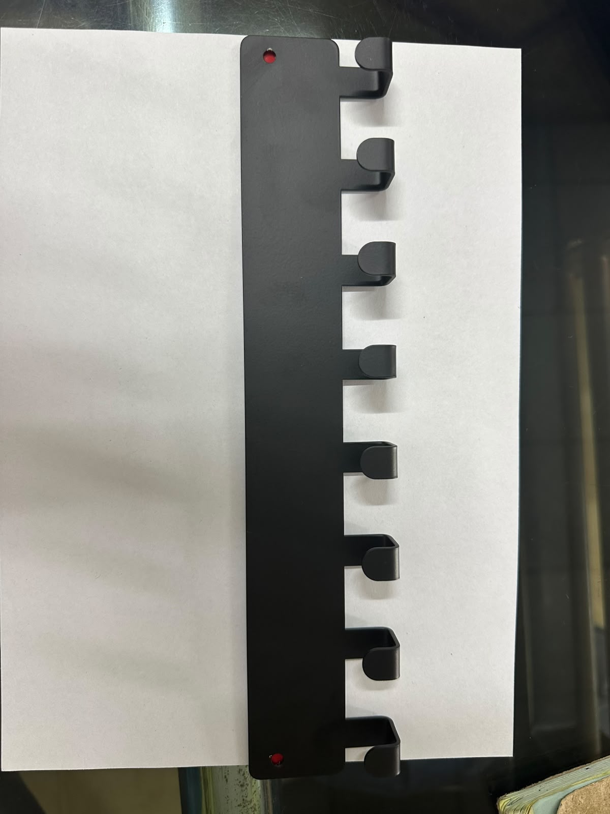 Wall Mounted Multi Hook Rack - Black